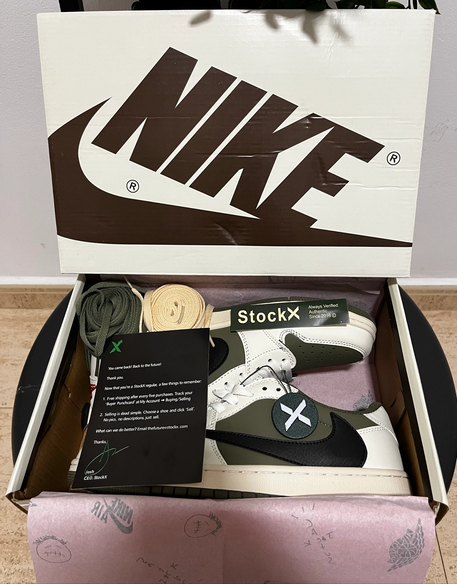Jordan 1 Retro Low OG SP Travis Scott Medium Olive Size43 – photo 9